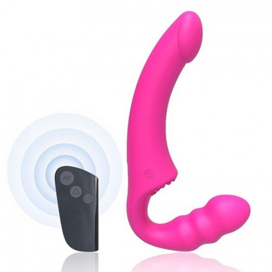 Розовый безремневой страпон Straples Strap-On Dildo - Erokay - купить с доставкой в Орле