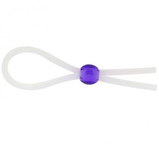 Прозрачное лассо с фиолетовой бусиной SILICONE COCK RING WITH BEAD LAVENDER - NMC - в Орле купить с доставкой