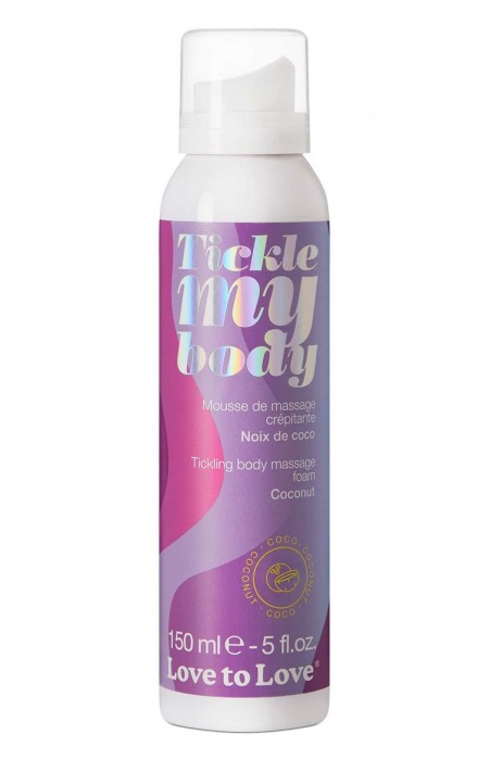 Массажная хрустящая пенка Tickle My Body Coconut с ароматом кокоса - 150 мл. - Love to Love - купить с доставкой в Орле