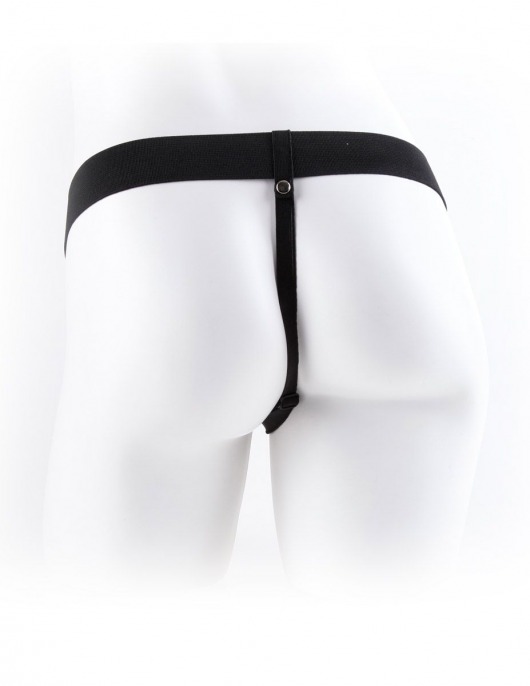 Полый страпон с креплением Vibrating Hollow Strap-On with Balls - 18,9 см. - Pipedream - купить с доставкой в Орле