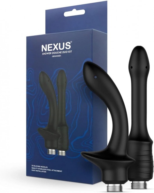 Набор из 2 насадок для анального душа Shower Douche Duo Kit Beginner - Nexus Range - купить с доставкой в Орле