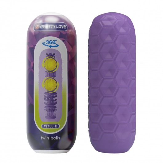 Фиолетовый мастурбатор Venus-X Twin balls - Baile - в Орле купить с доставкой