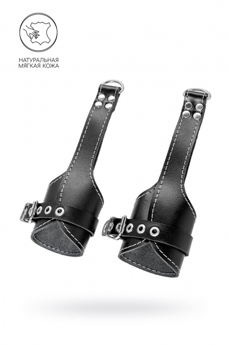 Черные подвесы с белой строчкой - Pecado - купить с доставкой в Орле