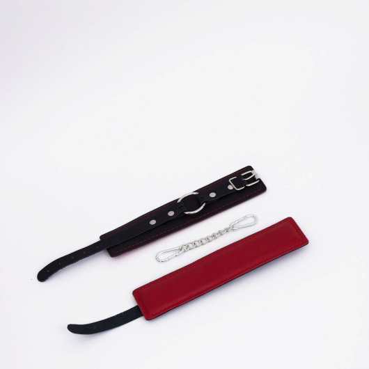 Черно-красные кожаные оковы - Crazy Handmade - купить с доставкой в Орле