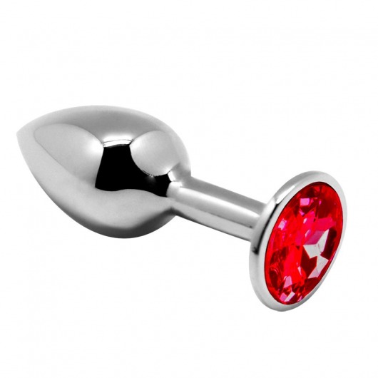 Серебристая анальная втулка Mini Metal Butt Plug Size M с красным кристаллом - Adrien Lastic в Орле Серебристая анальная втулка Mini Metal Butt Plug Size M с красным кристаллом - Adrien Lastic