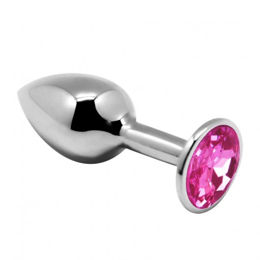 Серебристая анальная втулка Mini Metal Butt Plug Size M с розовым кристаллом - Adrien Lastic в Орле Серебристая анальная втулка Mini Metal Butt Plug Size M с розовым кристаллом - Adrien Lastic
