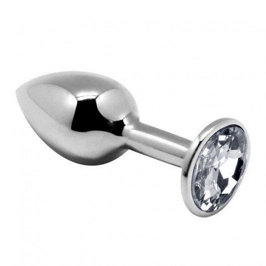 Серебристая анальная втулка с прозрачным кристаллом Mini Metal Butt Plug Size L - 9 см. - Adrien Lastic в Орле Серебристая анальная втулка с прозрачным кристаллом Mini Metal Butt Plug Size L - 9 см. - Adrien Lastic