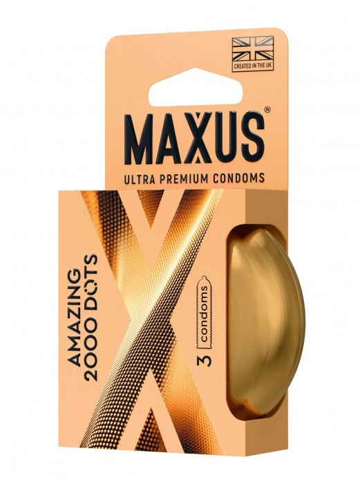 Точечные презервативы MAXUS 2000 Amazing Dots с железным кейсом - 3 шт. - Maxus - купить с доставкой в Орле