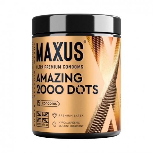 Точечные презервативы MAXUS 2000 Amazing Dots с железным кейсом - 15 шт. - Maxus - купить с доставкой в Орле