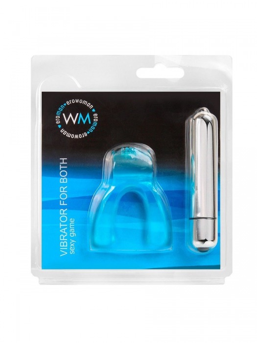 Голубая капа с вибропулей для оральных ласк - Erowoman-Eroman купить в Орле с доставкой в Orgasmix.ru Голубая капа с вибропулей для оральных ласк - Erowoman-Eroman