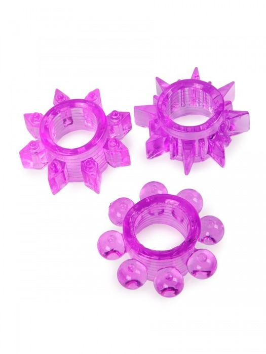 Набор из 3 лиловых эрекционных колец различной формы - Erowoman-Eroman - в Орле купить с доставкой Набор из 3 лиловых эрекционных колец различной формы - Erowoman-Eroman - в Орле купить с доставкой