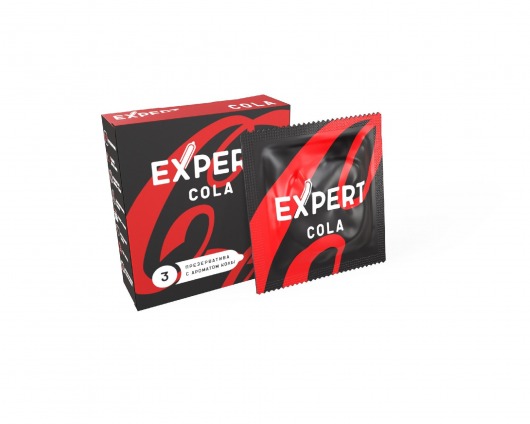 Презервативы с ароматом колы Expert Cola - 3 шт. - Expert - купить с доставкой в Орле