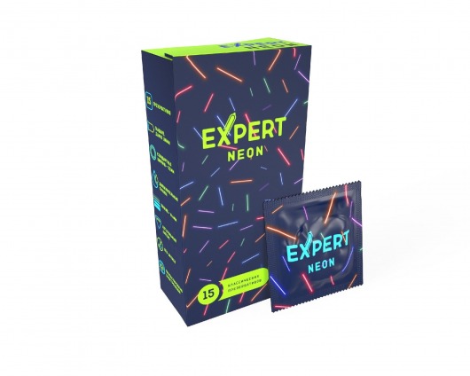Светящиеся в темноте презервативы Expert Neon - 15 шт. - Expert - купить с доставкой в Орле