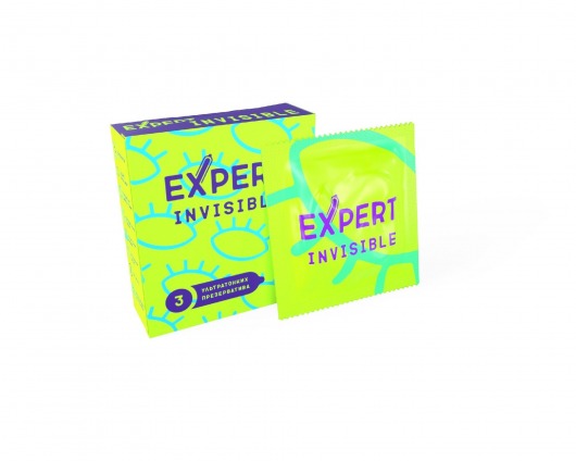 Ультратонкие презервативы Expert Invisible - 3 шт. - Expert - купить с доставкой в Орле