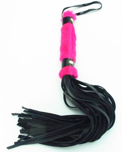 Нежная плеть с розовым мехом BDSM Light - 43 см. - БДСМ Арсенал - купить с доставкой в Орле