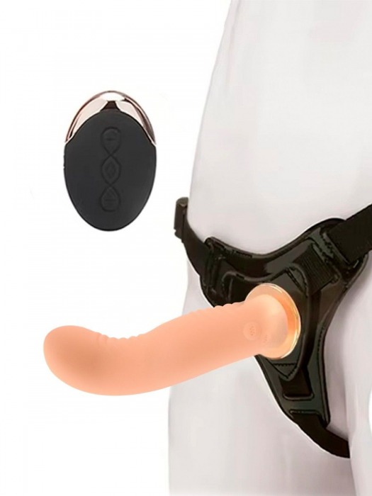 Женский вибрострапон со съемной насадкой и пультом ДУ - Erokay - купить с доставкой в Орле