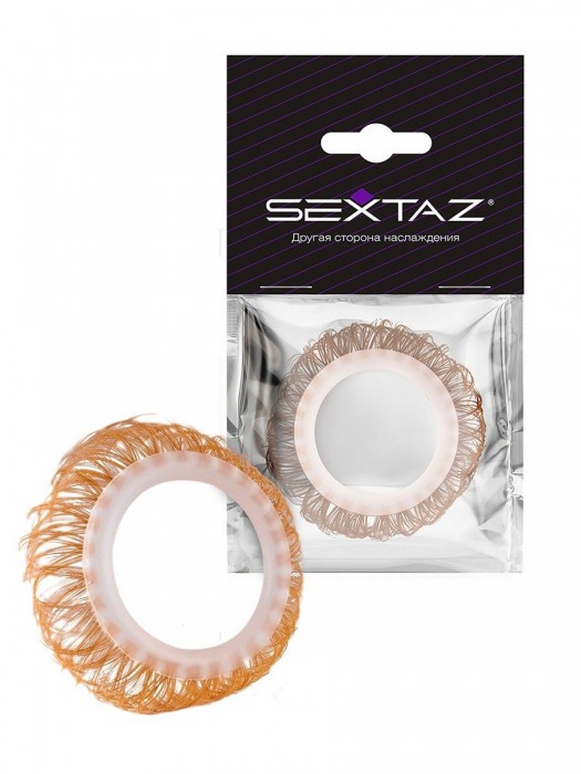 Эрекционное кольцо с бежевыми «ресничками» - Sextaz - в Орле купить с доставкой