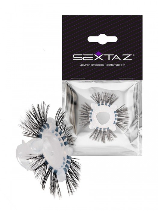 Эластичное эрекционное кольцо с черными «ресничками» - Sextaz - в Орле купить с доставкой