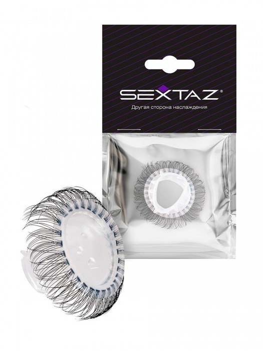 Эластичное эрекционное кольцо с длинными черными «ресничками» - Sextaz - в Орле купить с доставкой
