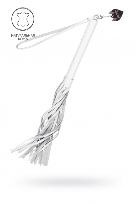 Белая кожаная плеть - 50 см. - Pecado - купить с доставкой в Орле
