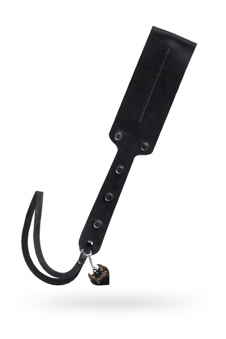 Черный кожаный пэддл - 32 см. - Pecado - купить с доставкой в Орле