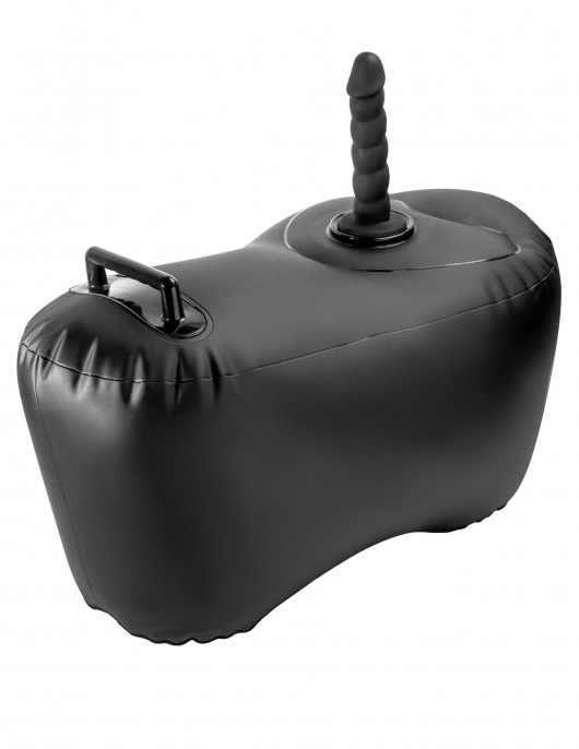 Черное надувное кресло с платформой для фиксации дилдо Body Dock Inflatable Love Seat - Pipedream - купить с доставкой в Орле