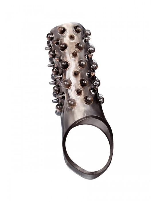 Дымчатая насадка на пенис с шипами и выпуклостями - 12,5 см. - Sex Expert - в Орле купить с доставкой