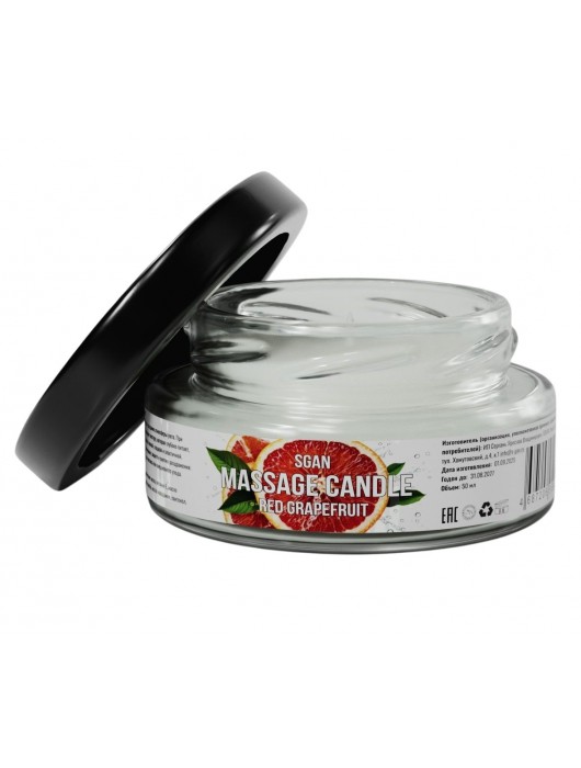 Массажная свеча «Красный грейпфрут» - 50 мл. - SGAN - купить с доставкой в Орле