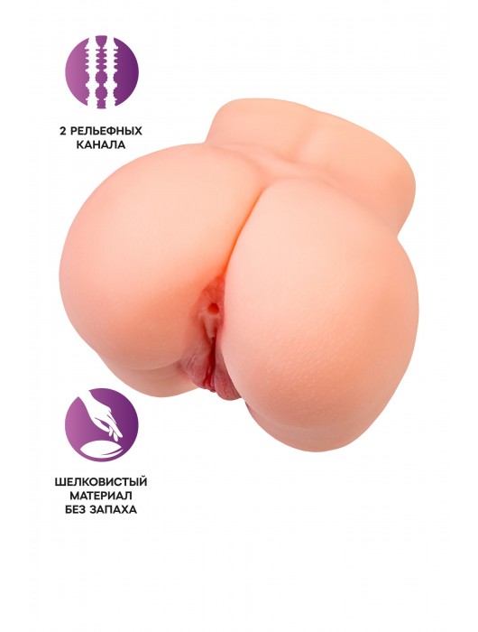 Реалистичный мастурбатор в форме попки с двумя любовными входами - No Name - в Орле купить с доставкой