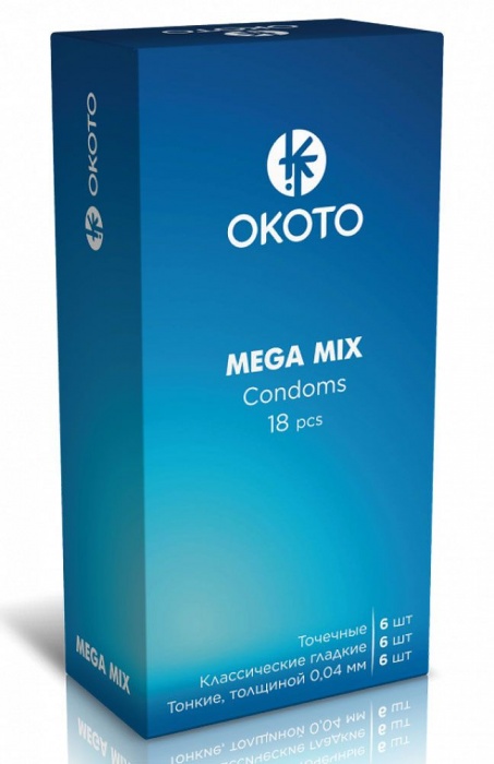 Презервативы OKOTO Mega Mix - 18 шт. - Sitabella - купить с доставкой в Орле
