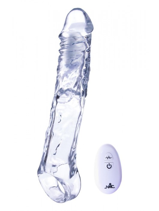 Прозрачная насадка-удлинитель Length Enhancer With Bullet с подхватом - 22,3 см. - NMC - в Орле купить с доставкой