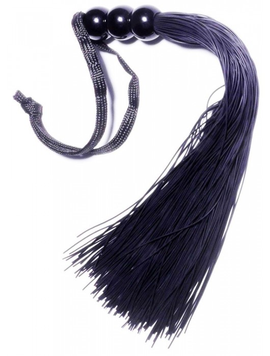 Черная силиконовая плетка - 25,4 см. - Boys of Toys - купить с доставкой в Орле