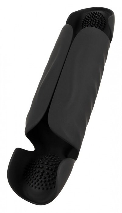 Черный вибромастурбатор с трехточечной стимуляцией Penis Trainer with 3 Point Stimulation - Orion - в Орле купить с доставкой