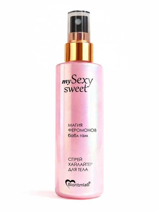 Спрей хайлайтер для тела Sexy Sweet с ароматом бабл-гам, шиммером и феромонами - 200 мл. -  - Магазин феромонов в Орле