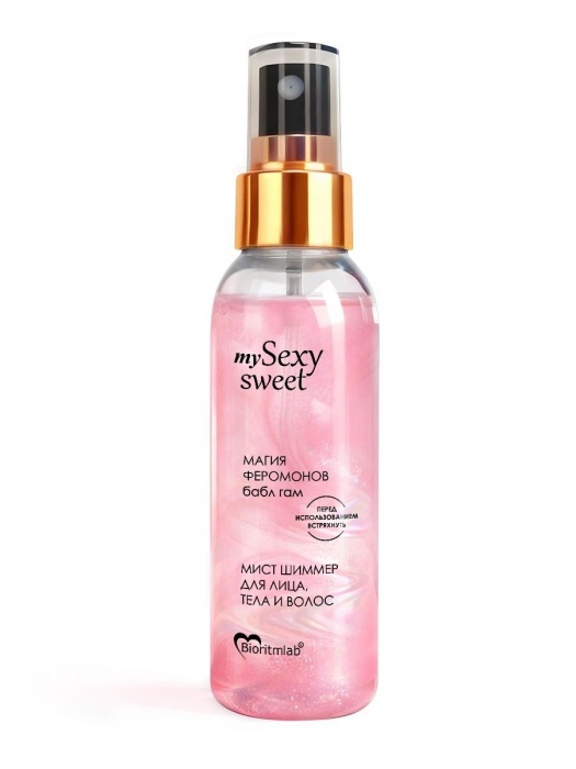 Мист для лица, тела и волос Sexy Sweet с ароматом бабл-гам, шиммером и феромонами - 95 мл. -  - Магазин феромонов в Орле