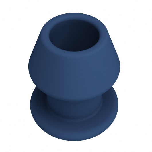 Синяя анальная пробка с открытым каналом - 8,7 см. - Baile