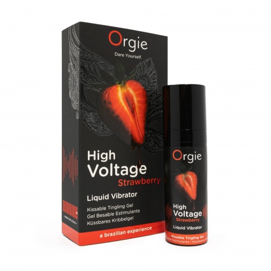 Жидкий вибратор Orgie High Voltage Strawberry - 15 мл. - ORGIE - купить с доставкой в Орле