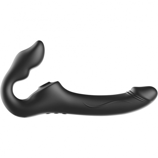 Черный безремневой страпон с 3 моторами - Ibiza - купить с доставкой в Орле