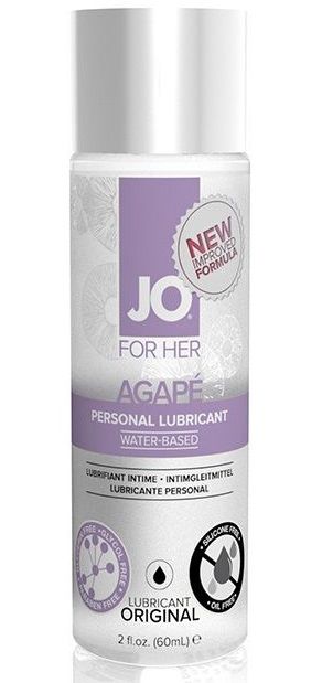 Лубрикант на водной основе для женщин JO AGAPE LUBRICANT ORIGINAL - 60 мл. - System JO - купить с доставкой в Орле