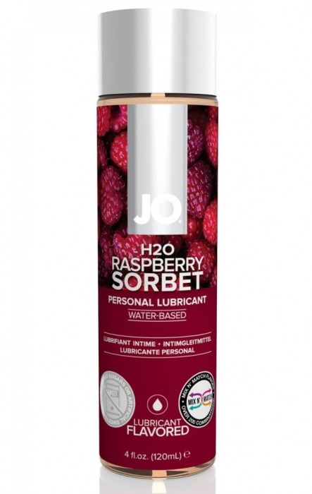 Лубрикант на водной основе с ароматом малины JO Flavored Raspberry Sorbet - 120 мл. - System JO - купить с доставкой в Орле