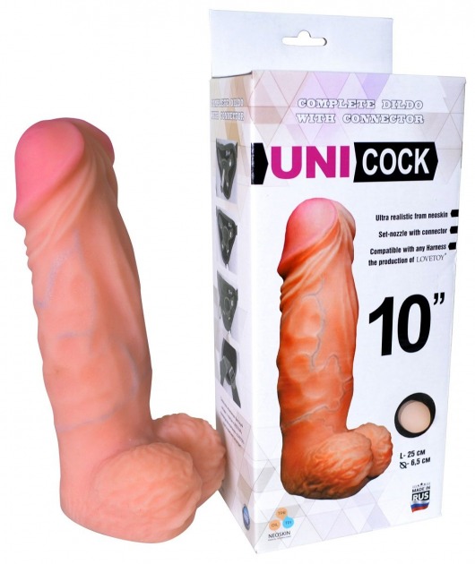 Фаллическая насадка Харнесс UNICOCK 10  - 25 см. - LOVETOY (А-Полимер) - купить с доставкой в Орле