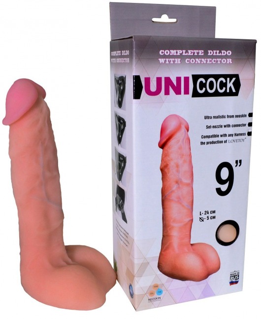 Фаллическая насадка Харнесс UNICOCK 9  - 24 см. - LOVETOY (А-Полимер) - купить с доставкой в Орле