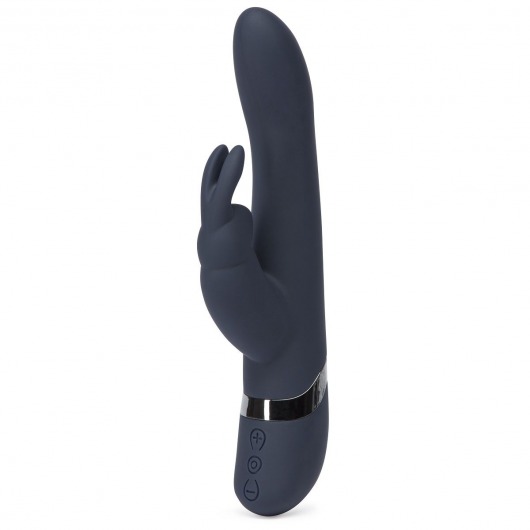 Тёмно-синий вибратор Oh My USB Rechargeable Rabbit Vibrator - 25,4 см. - Fifty Shades of Grey