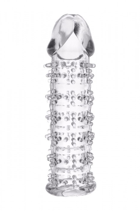 Гелевая прозрачная насадка с шипами - 12 см. - Toyfa Basic - в Орле купить с доставкой