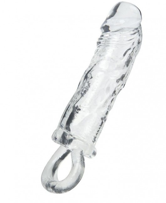 Прозрачная насадка с петлёй для фиксации - 14 см. - ToyFa - в Орле купить с доставкой