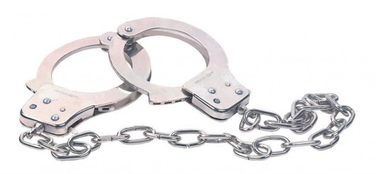 Наручники из металла с длинной цепочкой CHROME HANDCUFFS METAL HANDCUFFS W. KEY - NMC - купить с доставкой в Орле