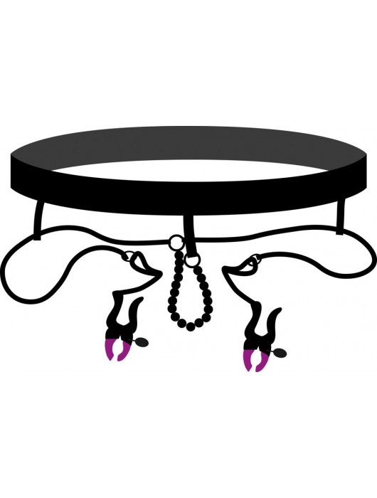 Трусики с зажимами для половых губ и бусинками для массажа промежности - Orion - купить с доставкой в Орле