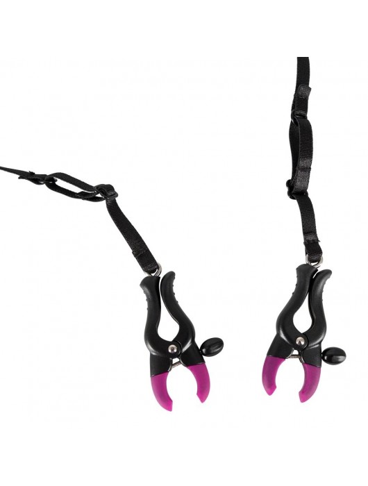 Трусики с зажимами для половых губ и бусинками для массажа промежности - Orion - купить с доставкой в Орле