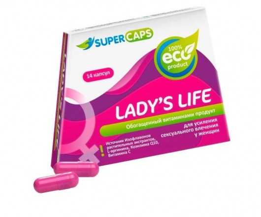 Возбуждающие капсулы Ladys Life - 14 капсул (0,35 гр.) - SuperCaps - купить с доставкой в Орле