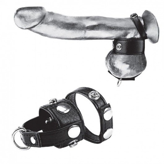 Утяжка для мошонки и пениса Cock Ring With 1  Ball Stretcher And Optional Weight Ring - BlueLine - купить с доставкой в Орле